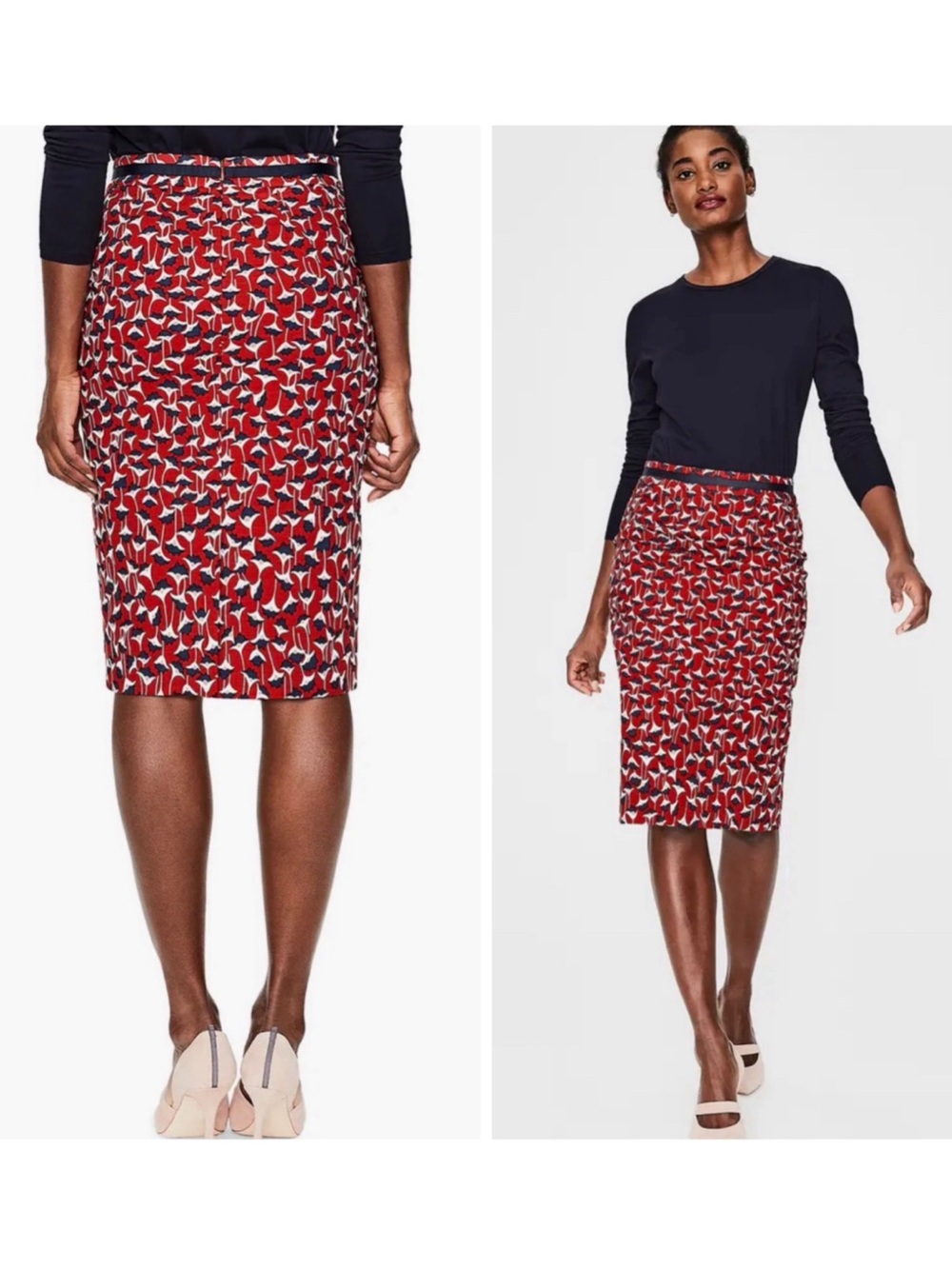 NWT BODEN Modern Vibrant Print Preppy Pencil Skirt 18 L